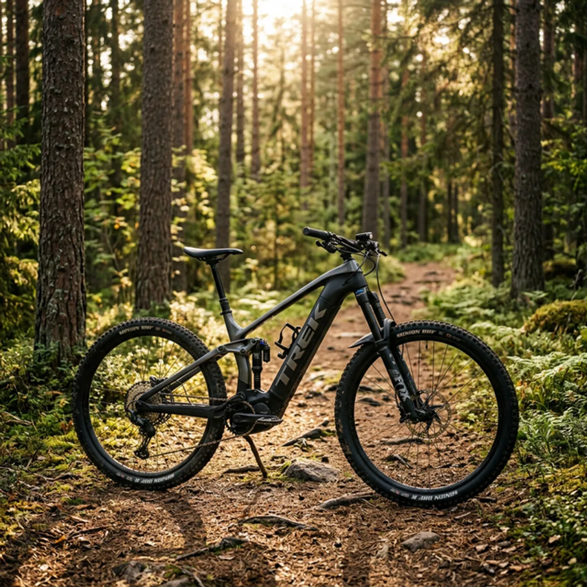 FitNord Sähkömaastopyörä Metsässä