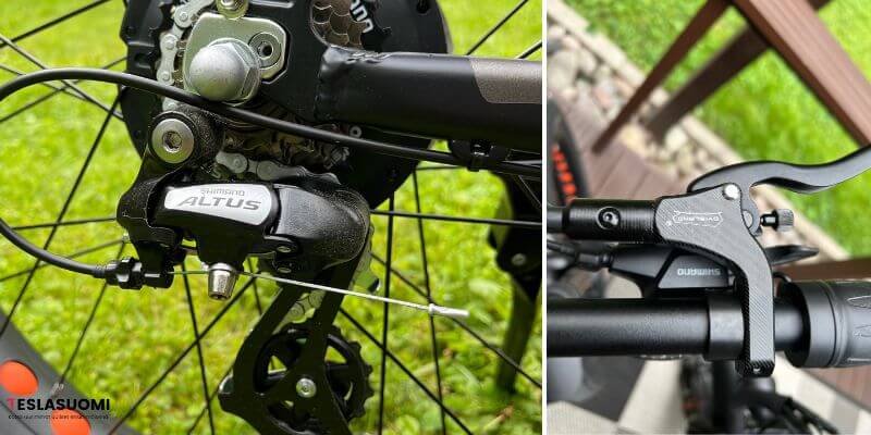 Dukaweyn Shimano Altus vaihteet