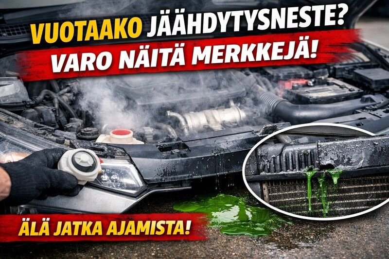 Jäähdytysneste vuotaa