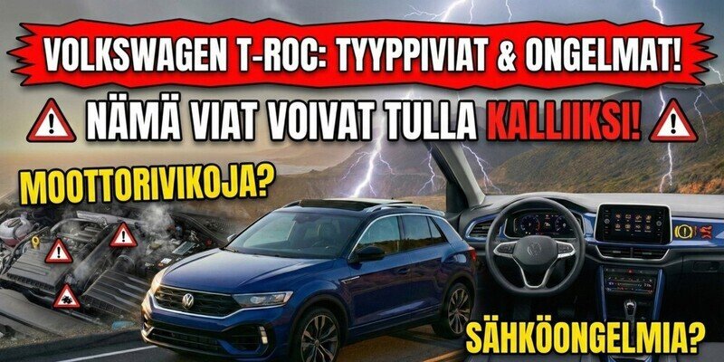 Volkswagen T-Roc – yleisimmät tyyppiviat ja mitä niistä kannattaa tietää